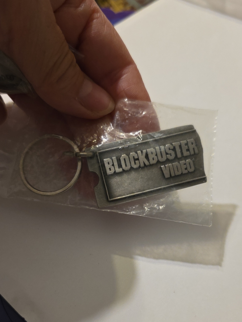 NEW Pewter BLOCKBUSTER Keychain VINTAGE